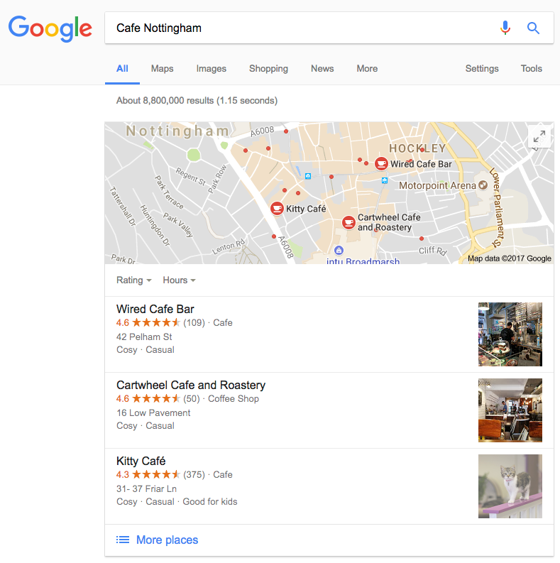 Cafe Nottingham Google Search