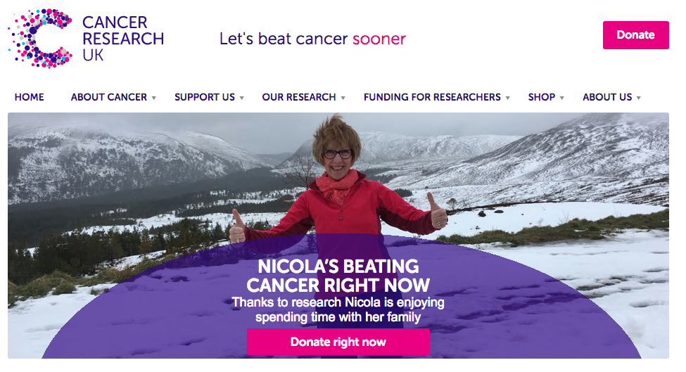 Cancer Research Charity Website