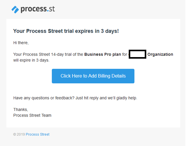 Last Automated Email Reminding the Subscriber About Their Expiring Trial