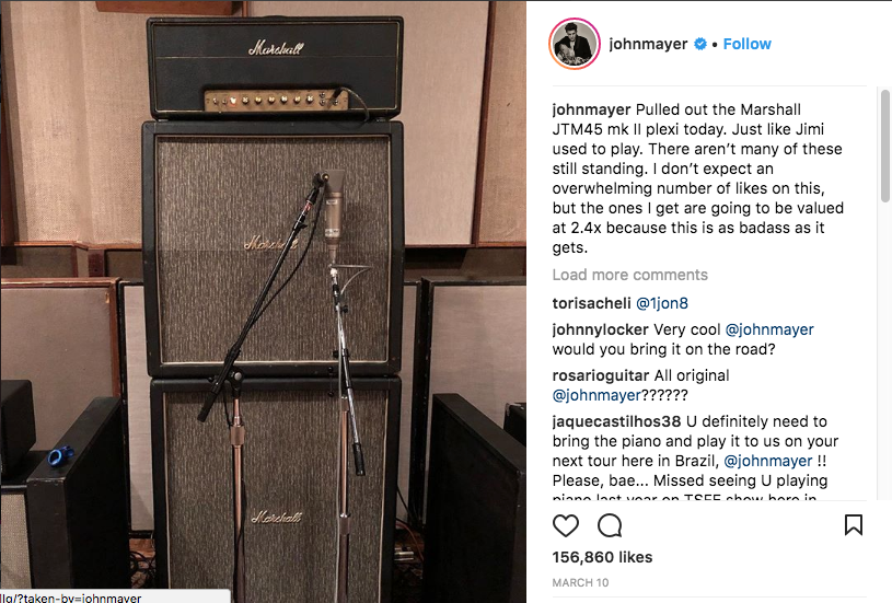 John Mayer Instagram Post