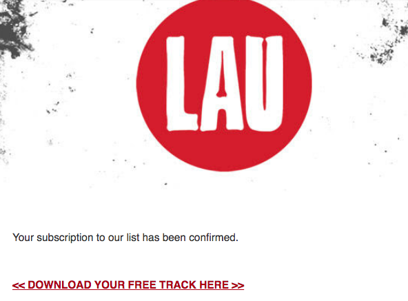 Lau Website Signup Confirmation