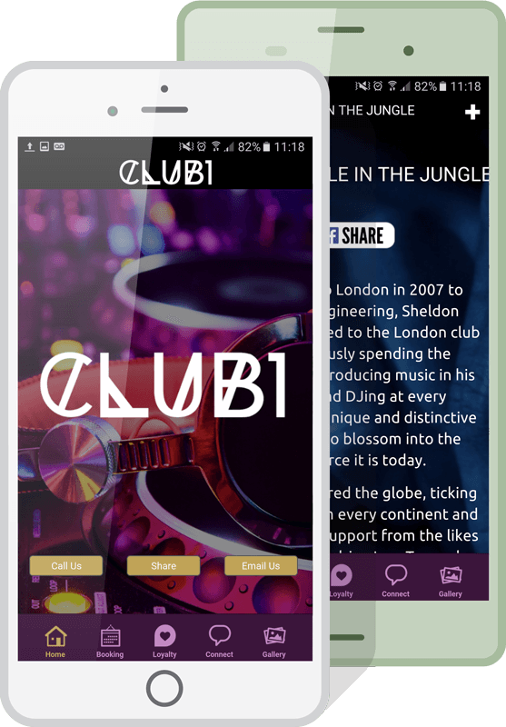Nightclub Apps Mockup