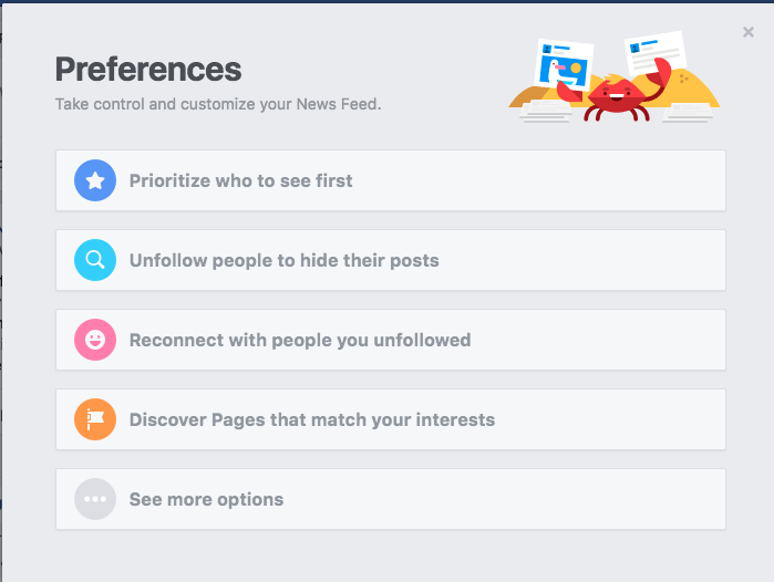 Facebook Page Preferences